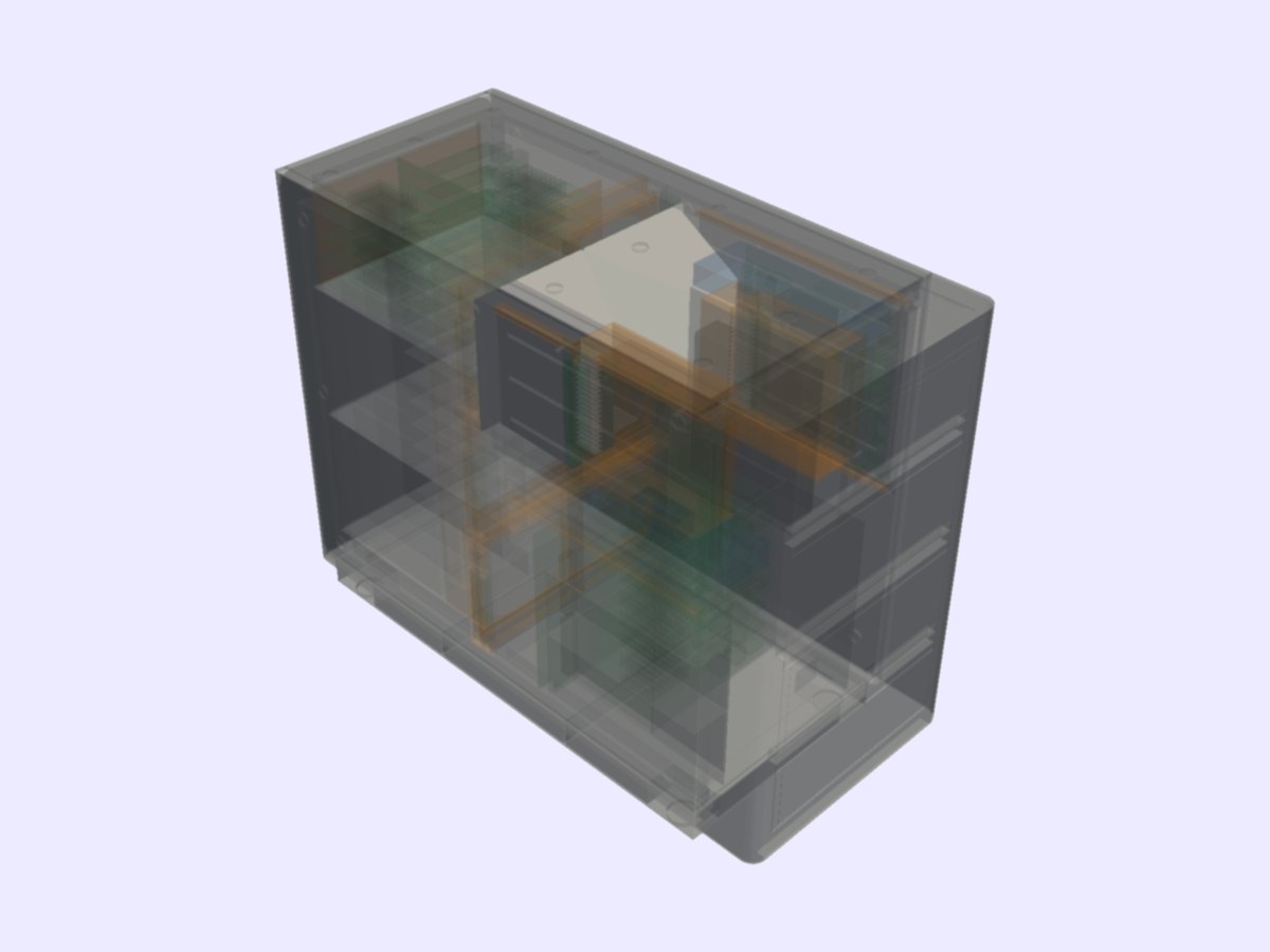 Photo-real render of a compact white server enclosure