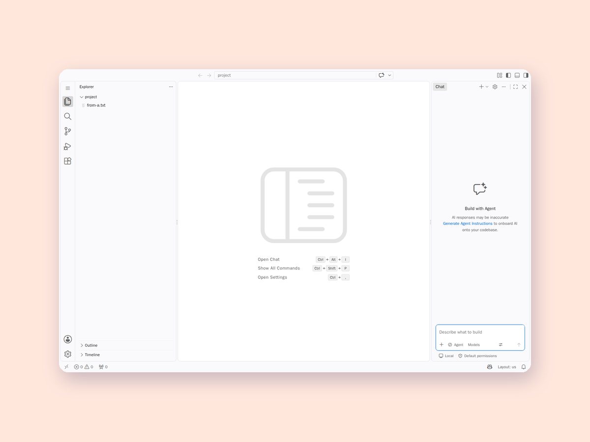 Screenshot of a shared AI workspace with a file explorer and chat panel